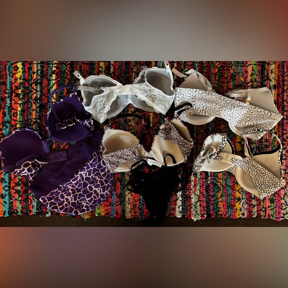 🔥NWT NWOT & EUC 36 D VICTORIA’S SECRET PADDED BRA PANTY LEOPARD ANIMAL - Picture 9 of 9